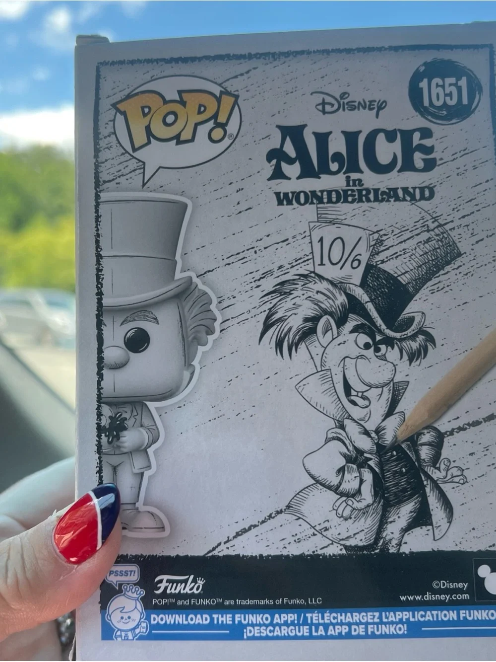 Funko POP! Alice in Wonderland 1651 Mad Hatter - Monochrome sketch book Disney